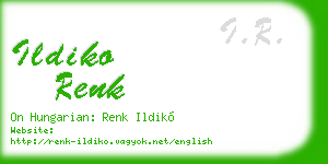 ildiko renk business card
