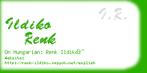 ildiko renk business card